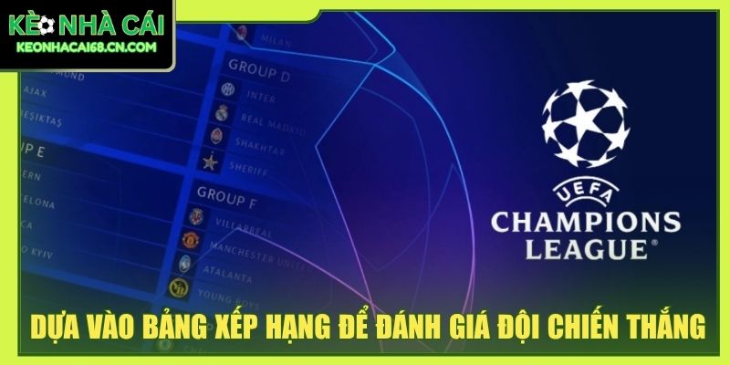 Dựa vào bảng xếp hạng để đánh giá đội chiến thắng