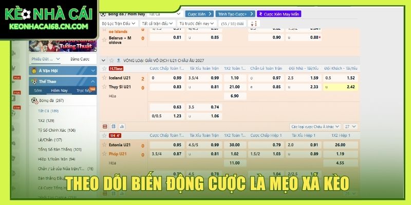 Mẹo Xả Kèo Đỉnh Cao Giúp Bạn Kiểm Soát Hoàn Toàn Trận Đấu 3 Theo dõi biến động cược là mẹo xả kèo