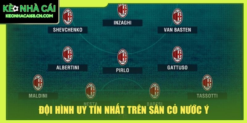 AC Milan - Hành Trình Vươn Tầm Huyền Thoại Thế Giới 4 Đội hình uy tín nhất trên sân cỏ nước Ý